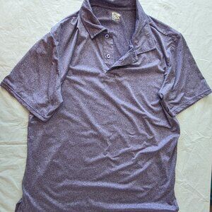32 Degrees Cool Men's Short Sleeve Shirt Purple Collared Size Large